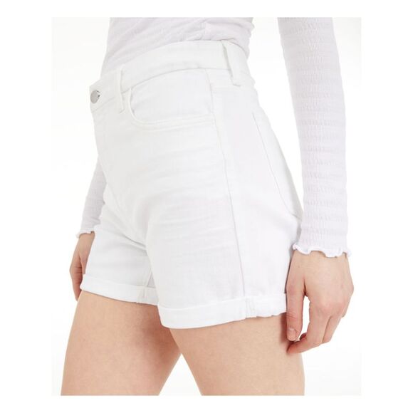 NWT Jen 7 By 7 For All Mankind Womens White Stretch Zippered Cuffed Shorts 4 - Picture 3 of 5